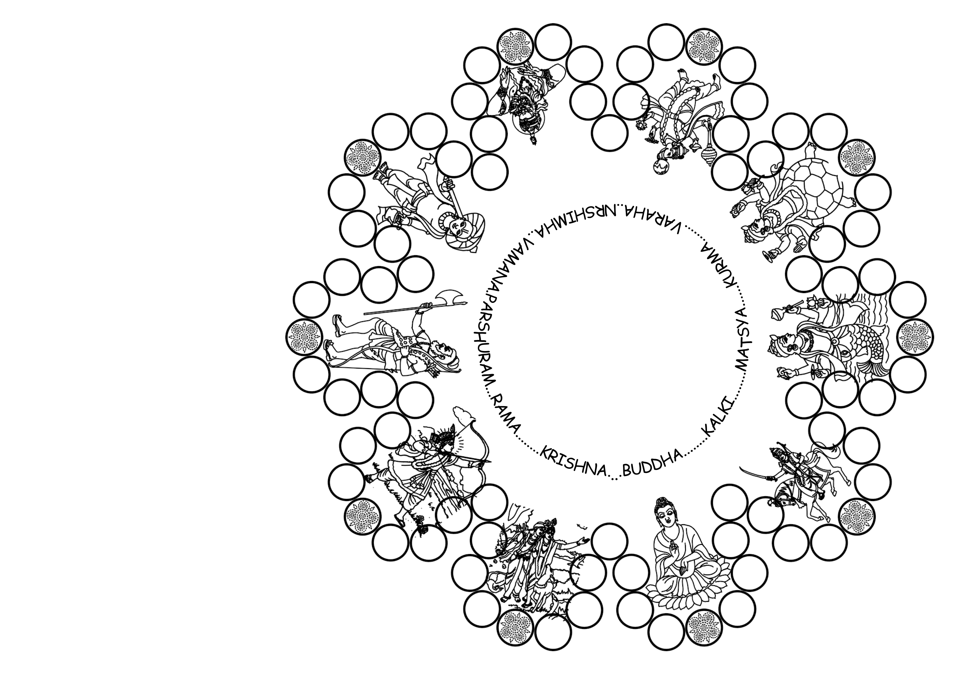 Dashavtar Circular Board